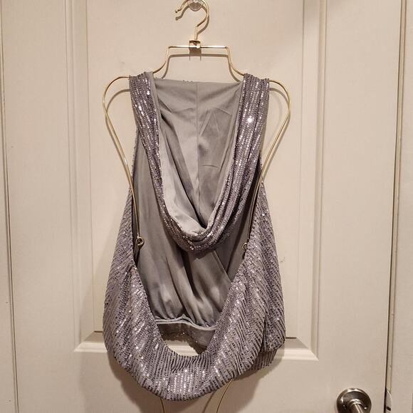 Shimmer escapes sequined hooded top - Picture 2 of 4